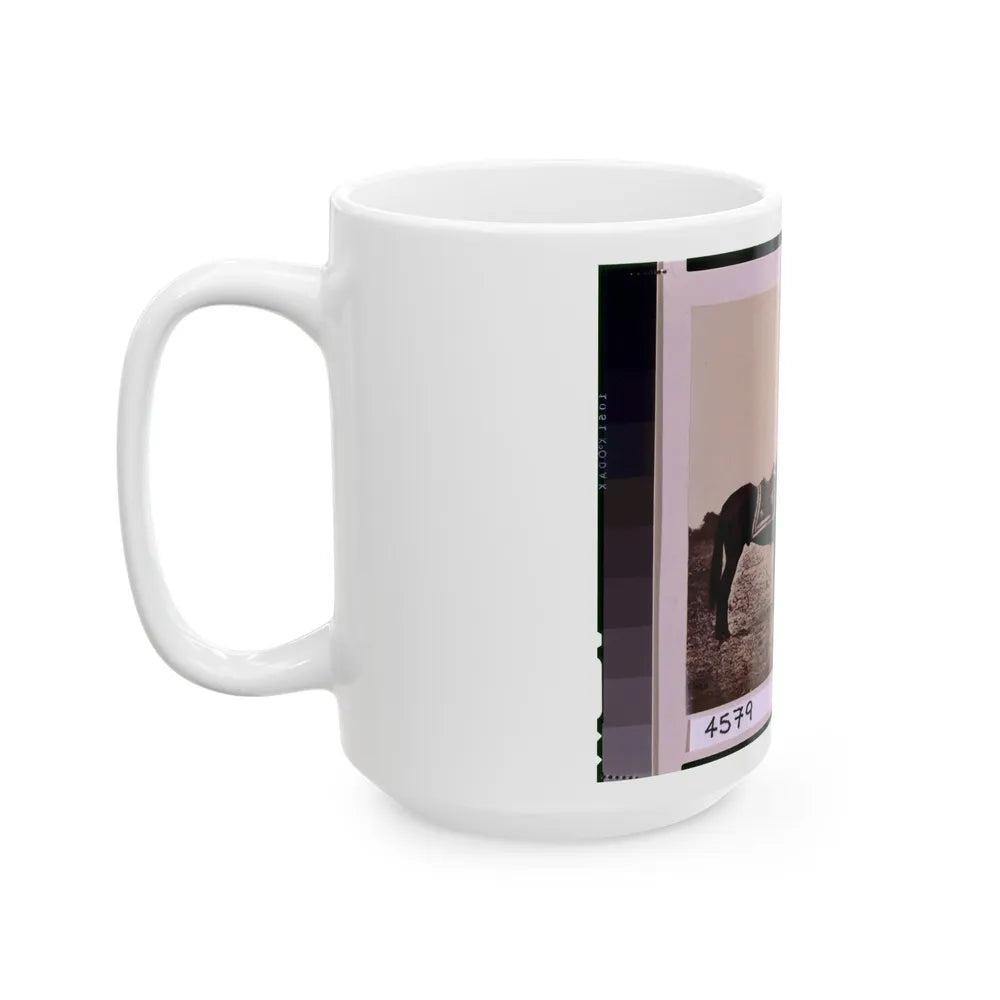 Ulysses S. Grant, Full-Length Portrait, Facing Left, Standing Alongside His War Horse, Cincinnati (U.S. Civil War) White Coffee Mug-Go Mug Yourself