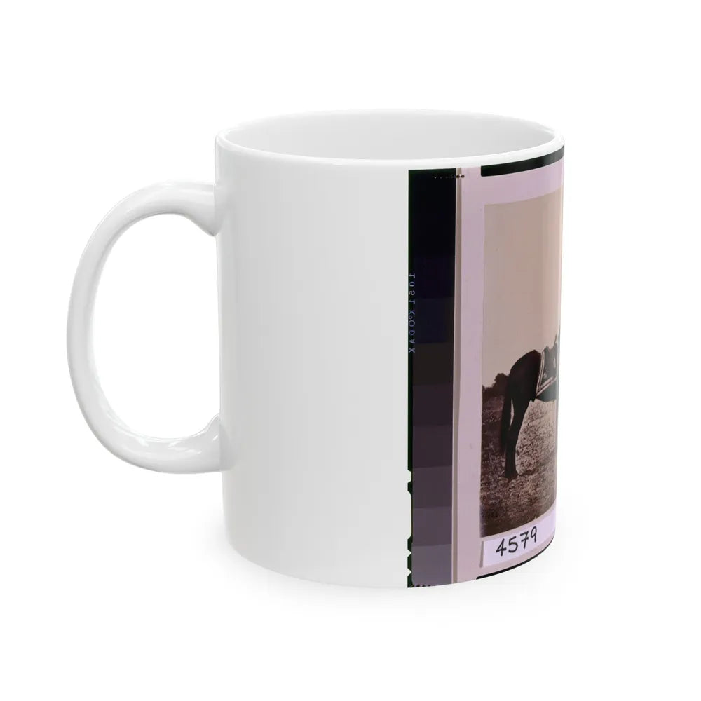 Ulysses S. Grant, Full-Length Portrait, Facing Left, Standing Alongside His War Horse, Cincinnati (U.S. Civil War) White Coffee Mug-Go Mug Yourself