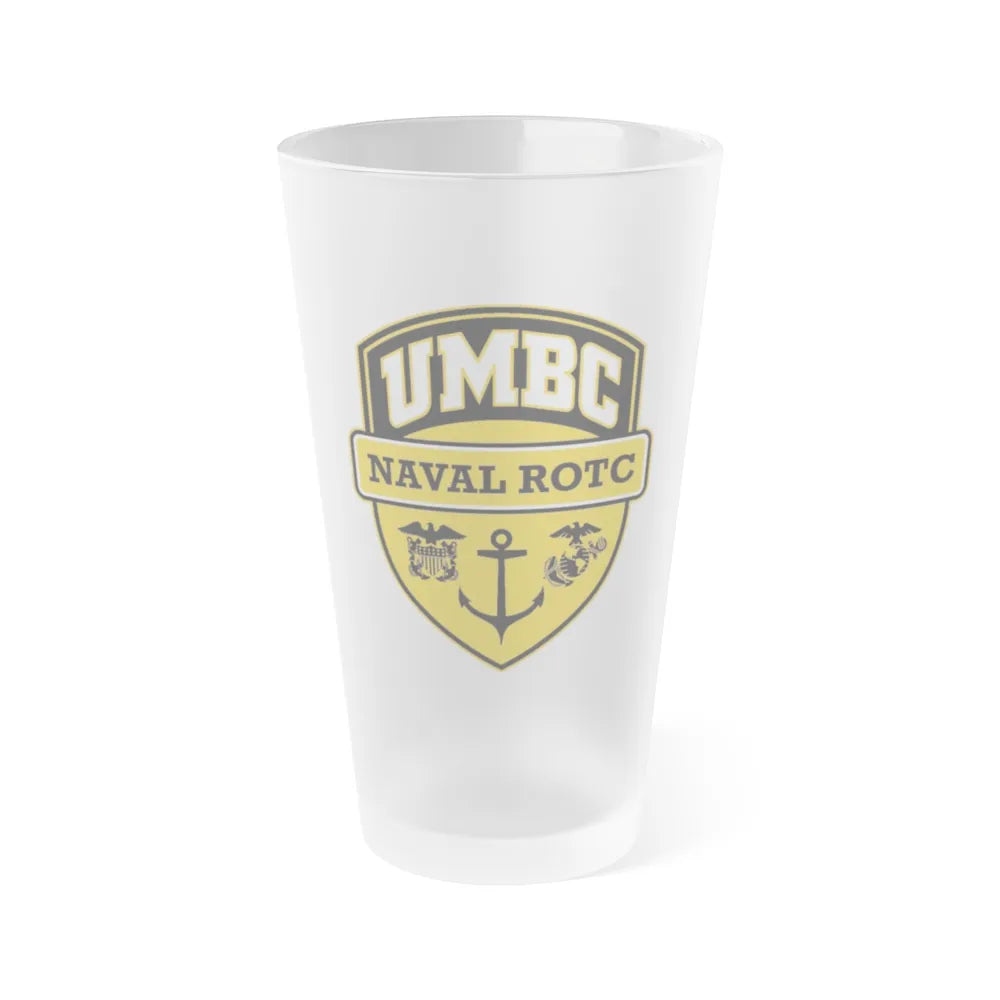 UMBC Naval ROTC (U.S. Navy) Frosted Pint Glass 16oz-Go Mug Yourself