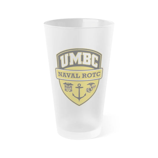 UMBC Naval ROTC (U.S. Navy) Frosted Pint Glass 16oz-Go Mug Yourself