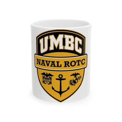 UMBC Naval ROTC (U.S. Navy) White Coffee Mug-11oz-Go Mug Yourself