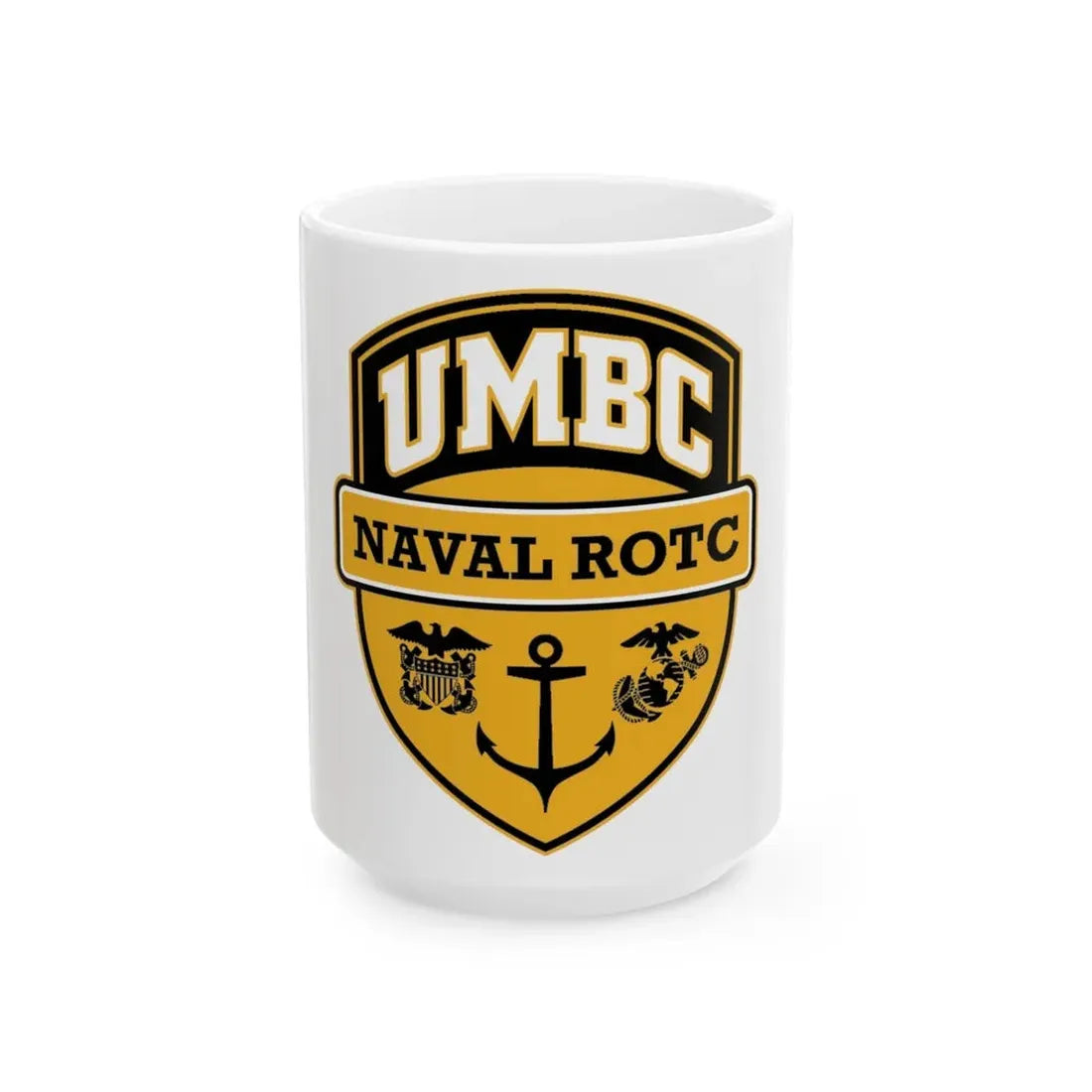 UMBC Naval ROTC (U.S. Navy) White Coffee Mug 15oz - Go Mug Yourself