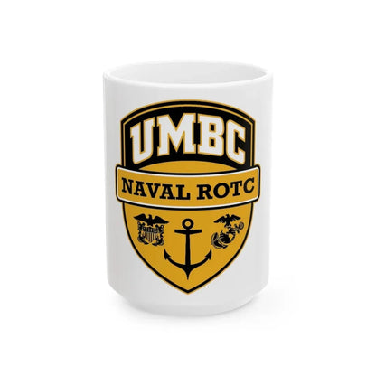 UMBC Naval ROTC (U.S. Navy) White Coffee Mug 15oz - Go Mug Yourself