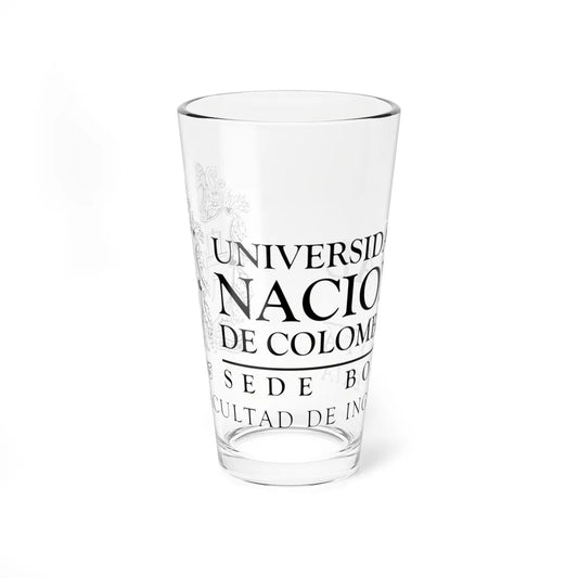 UNAL Aplicación Ingeniería (Colombia) (Coat of Arms) Pint Glass 16oz 16oz - Go Mug Yourself