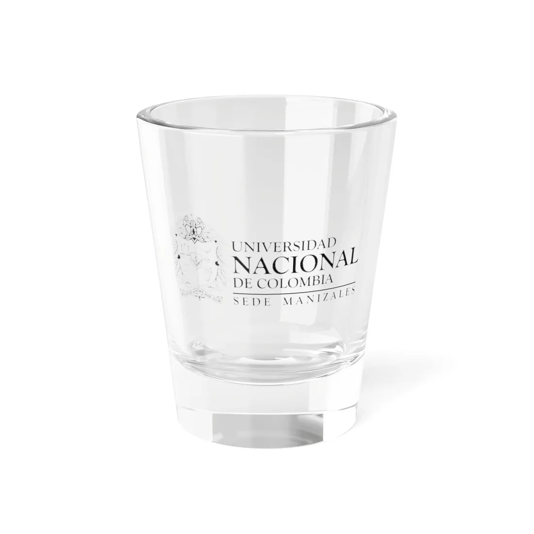 UNAL Aplicación Manizales (Colombia) (Coat of Arms) Shot Glass 1.5oz 1.5oz - Go Mug Yourself