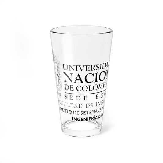 UNAL Aplicación Sistemas (Colombia) (Coat of Arms) Pint Glass 16oz 16oz - Go Mug Yourself