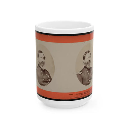 Uncle John Sedgwick, (Commander Of The Sixth Corps. Killed At Cold Harbor) (U.S. Civil War) White Coffee Mug-15oz-Go Mug Yourself