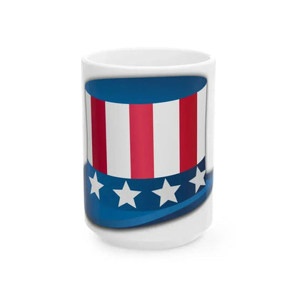 Uncle Sam hat (United States) White Coffee Mug 15oz - Go Mug Yourself
