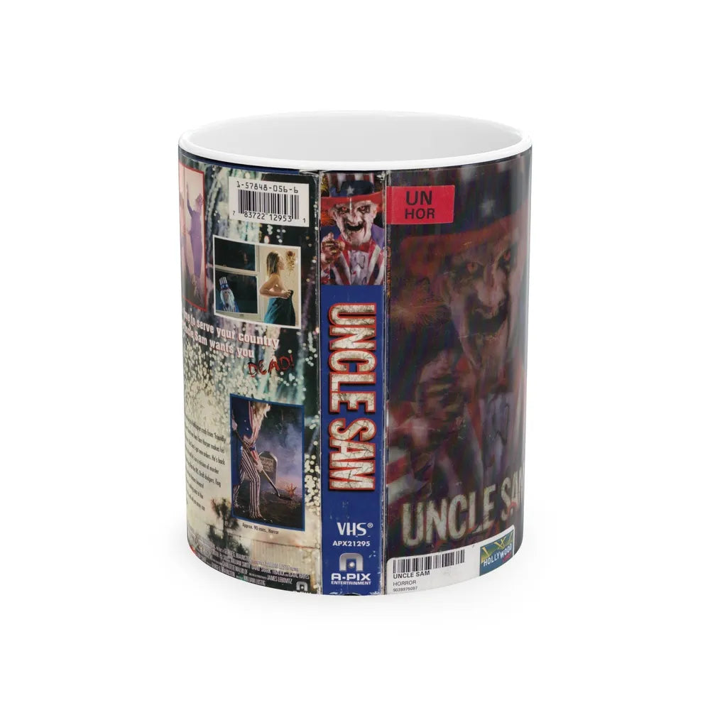 UNCLE SAM (VHS COVER) - White Coffee Mug-11oz-Go Mug Yourself