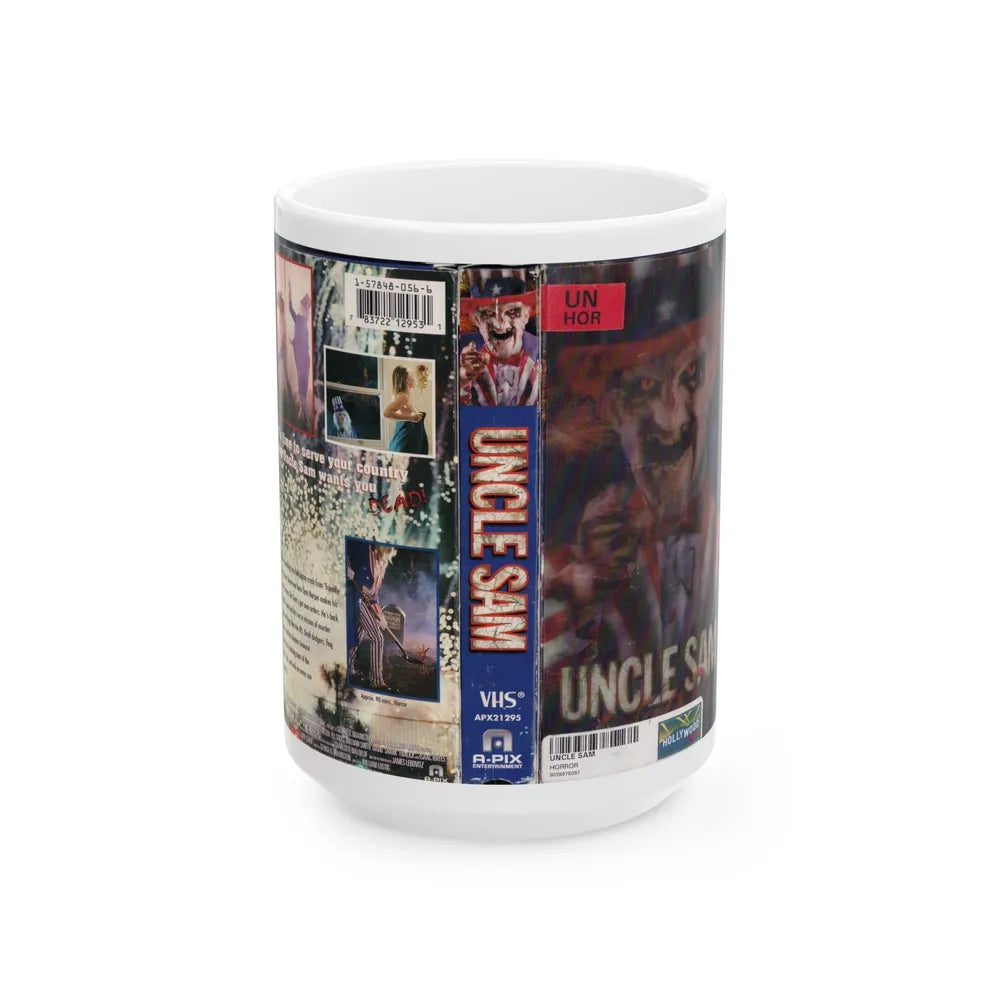 UNCLE SAM (VHS COVER) - White Coffee Mug-15oz-Go Mug Yourself