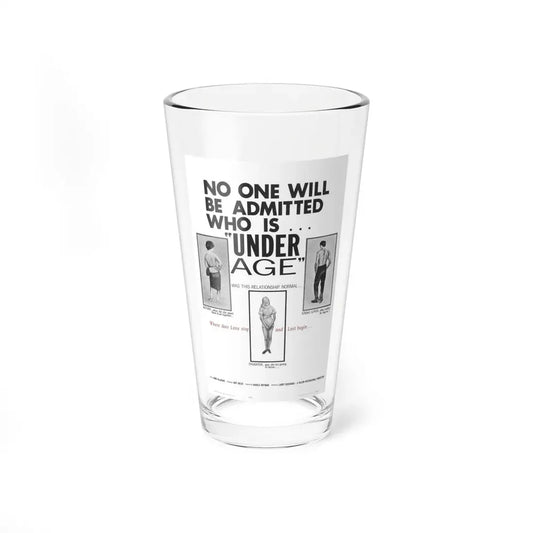 UNDER AGE 1964 Movie Poster - Pint Glass 16oz 16oz - Go Mug Yourself