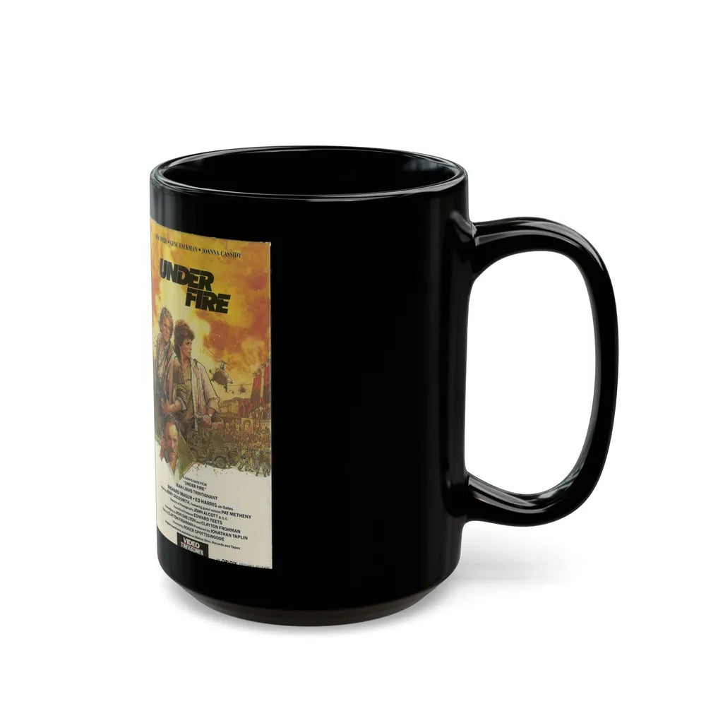 UNDER FIRE (VHS COVER) - Black Coffee Mug-Go Mug Yourself