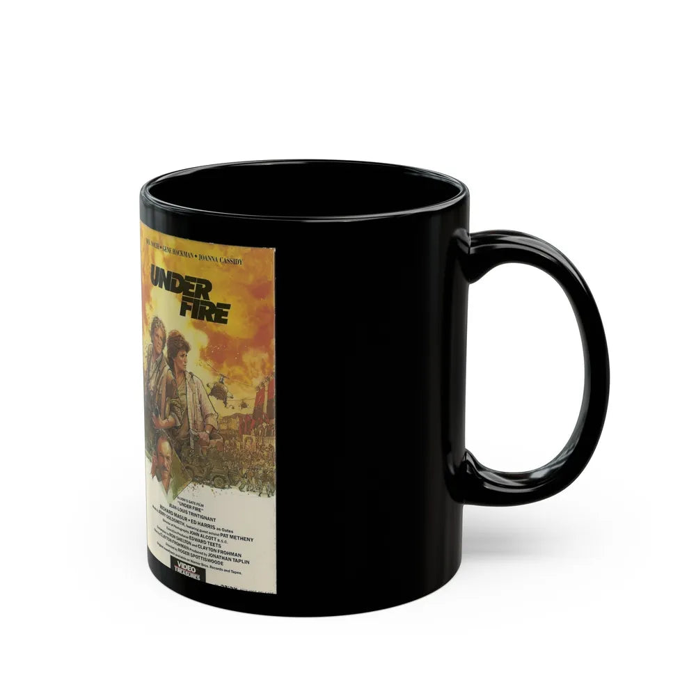 UNDER FIRE (VHS COVER) - Black Coffee Mug-Go Mug Yourself