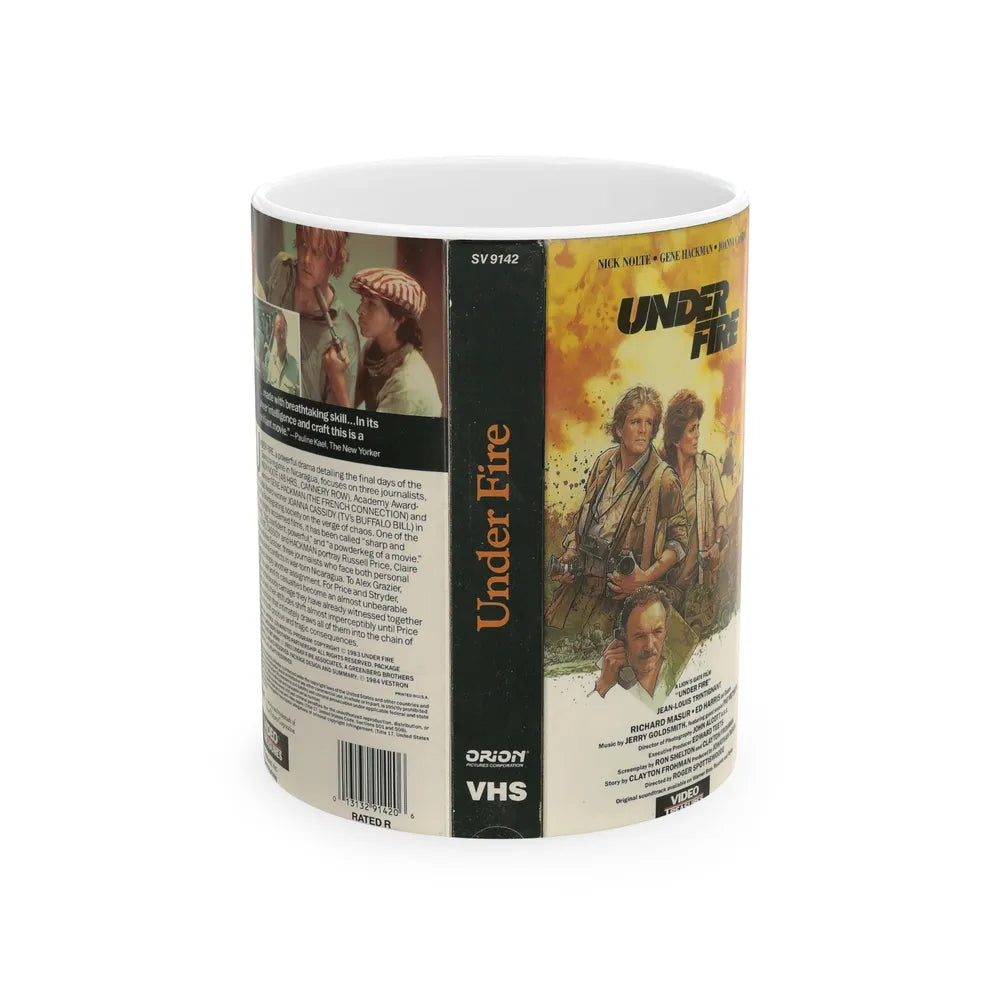 UNDER FIRE (VHS COVER) - White Coffee Mug-11oz-Go Mug Yourself