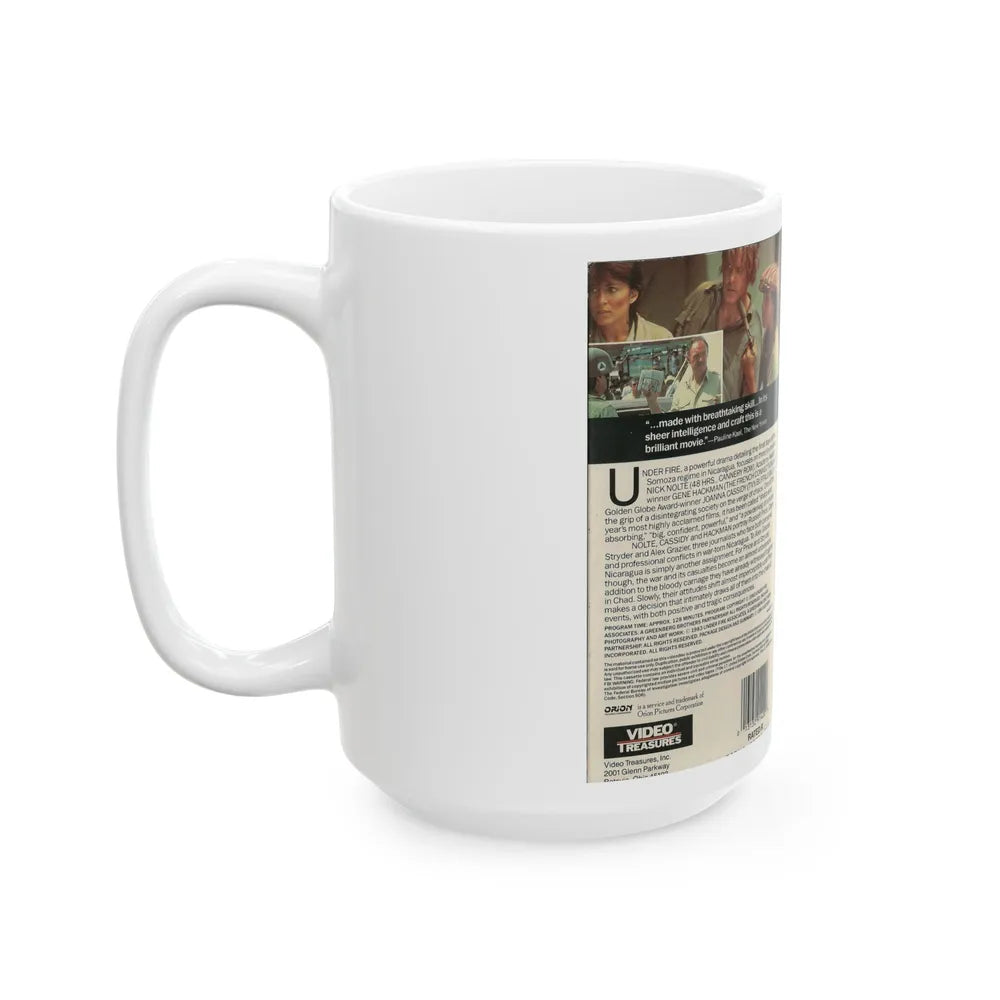 UNDER FIRE (VHS COVER) - White Coffee Mug-Go Mug Yourself