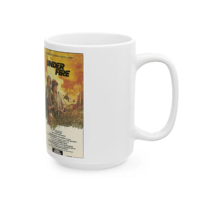 UNDER FIRE (VHS COVER) - White Coffee Mug-Go Mug Yourself