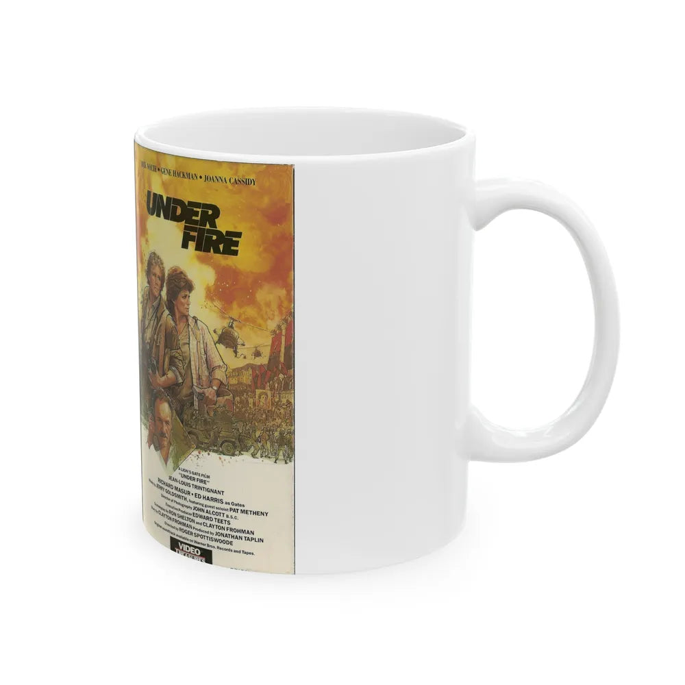 UNDER FIRE (VHS COVER) - White Coffee Mug-Go Mug Yourself