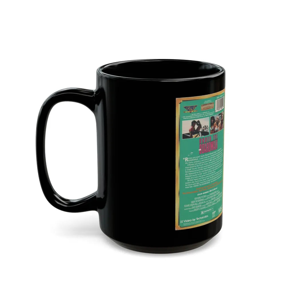 UNDER THE BOARDWALK (VHS COVER) - Black Coffee Mug-Go Mug Yourself