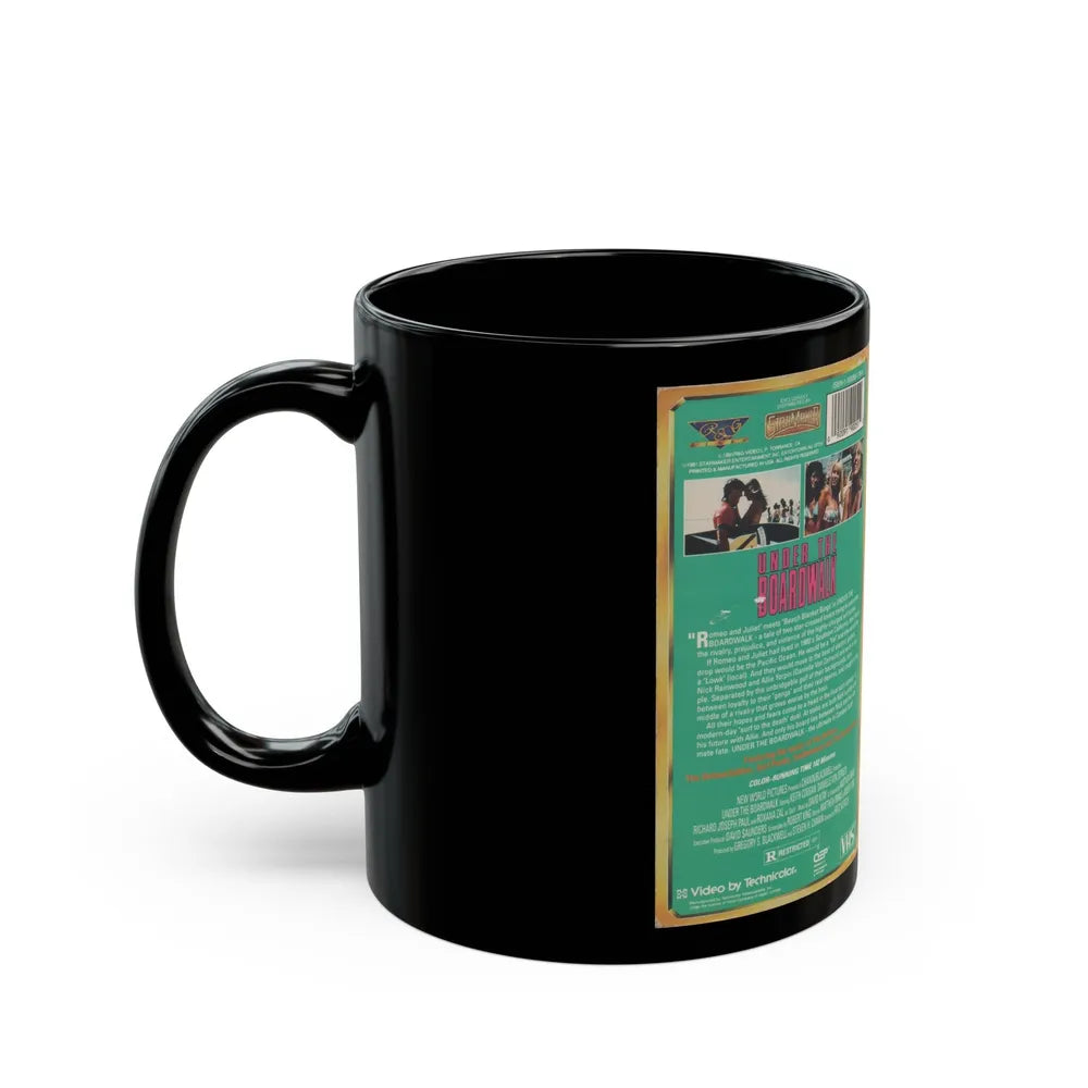 UNDER THE BOARDWALK (VHS COVER) - Black Coffee Mug-Go Mug Yourself