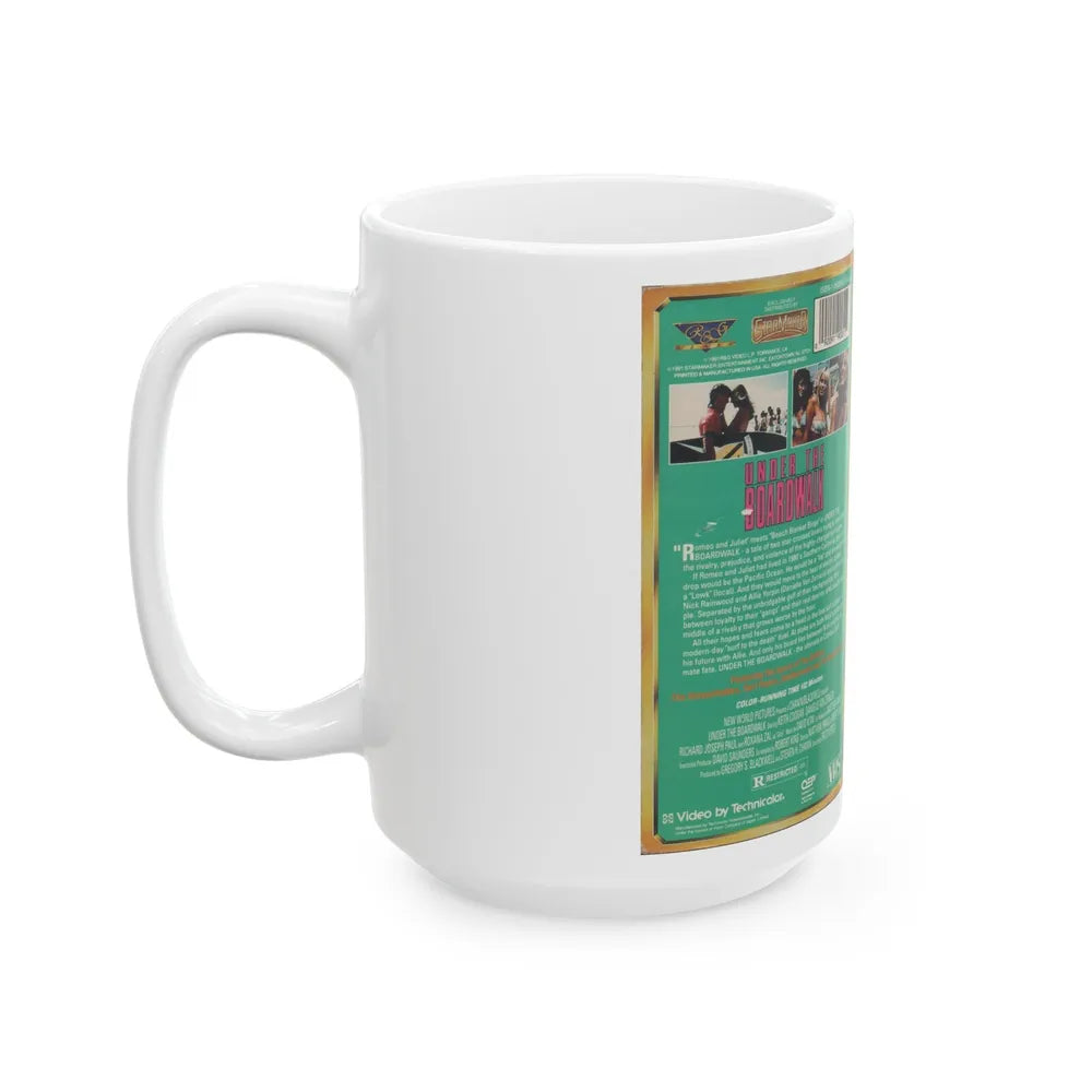 UNDER THE BOARDWALK (VHS COVER) - White Coffee Mug-Go Mug Yourself