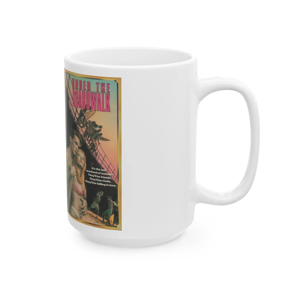 UNDER THE BOARDWALK (VHS COVER) - White Coffee Mug-Go Mug Yourself