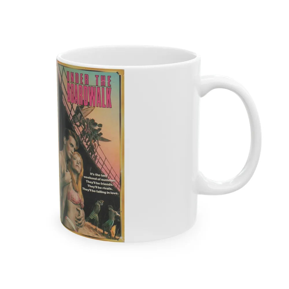 UNDER THE BOARDWALK (VHS COVER) - White Coffee Mug-Go Mug Yourself