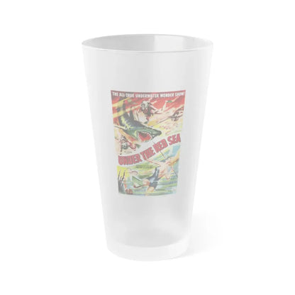 UNDER THE RED SEA 1952 Movie Poster - Frosted Pint Glass 16oz Default Title - Go Mug Yourself