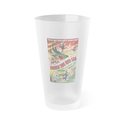 UNDER THE RED SEA 1952 Movie Poster - Frosted Pint Glass 16oz-Go Mug Yourself