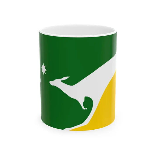 Under the Southern Cross Australia Flag By Justin R Smith (Australia) White Coffee Mug 11oz - Go Mug Yourself