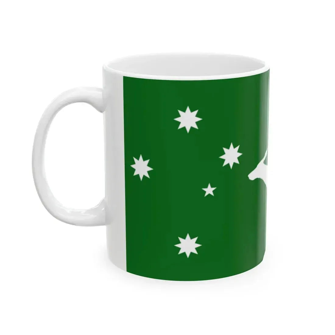 Under the Southern Cross Australia Flag By Justin R Smith (Australia) White Coffee Mug - Go Mug Yourself