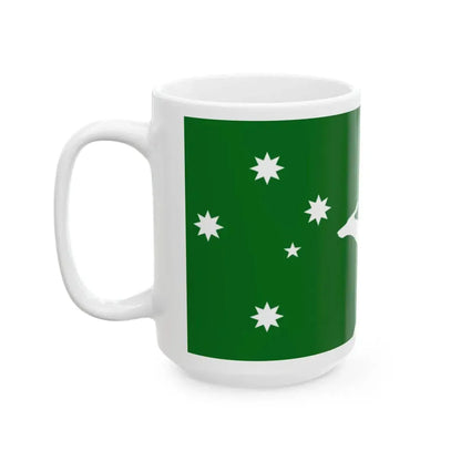 Under the Southern Cross Australia Flag By Justin R Smith (Australia) White Coffee Mug - Go Mug Yourself