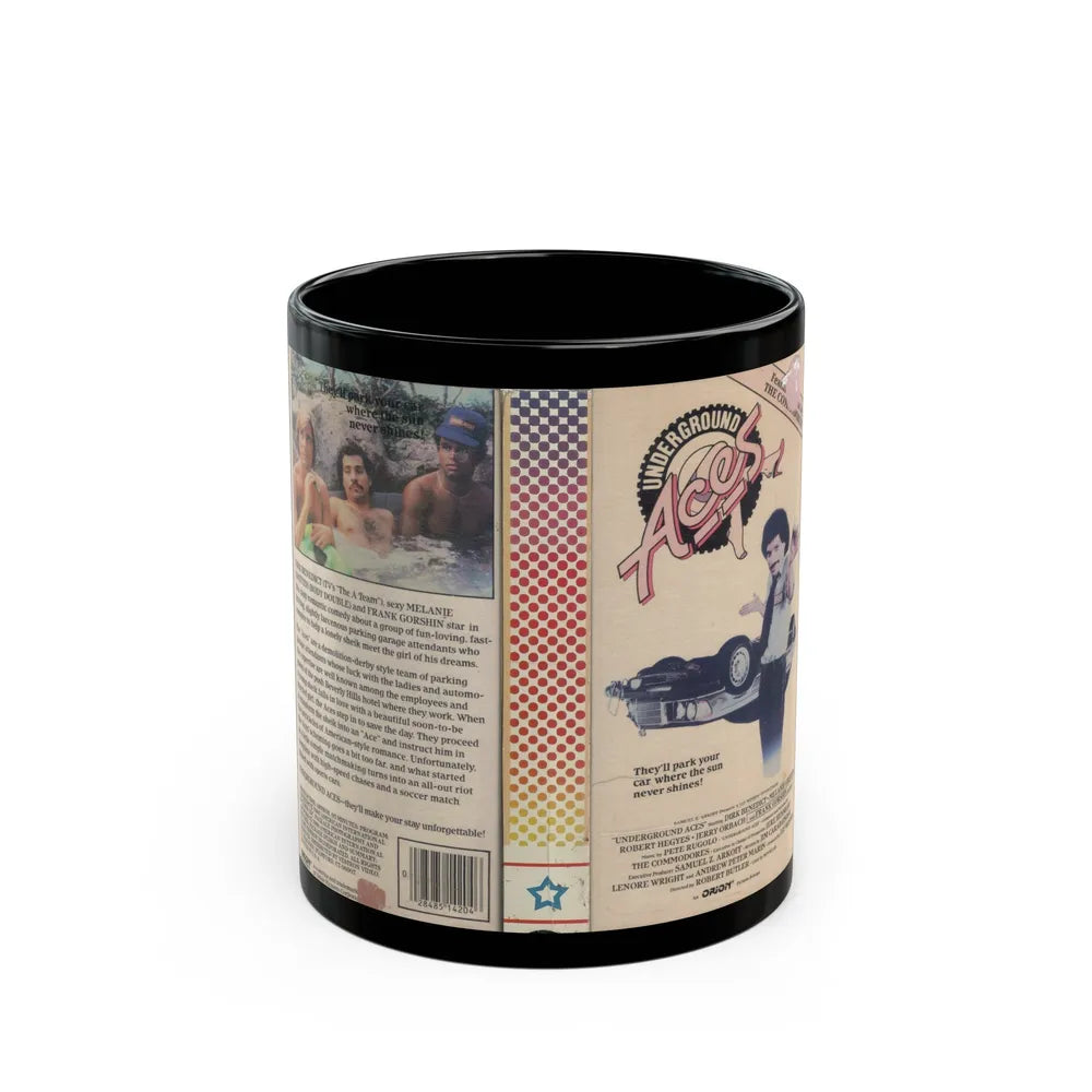 UNDERGROUND ACES (VHS COVER) - Black Coffee Mug-11oz-Go Mug Yourself