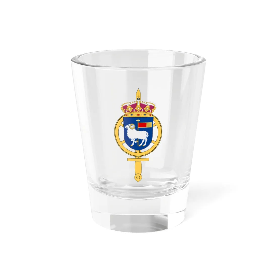 Underhållsgrupp Gotland vapen (Sweden) (Coat of Arms) Shot Glass 1.5oz 1.5oz - Go Mug Yourself