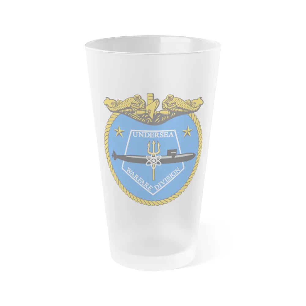 Undersea Warfare Division (U.S. Navy) Frosted Pint Glass 16oz-Go Mug Yourself