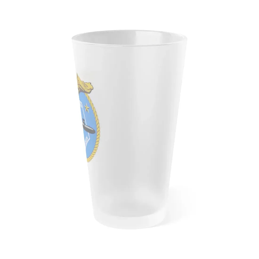 Undersea Warfare Division (U.S. Navy) Frosted Pint Glass 16oz - Go Mug Yourself
