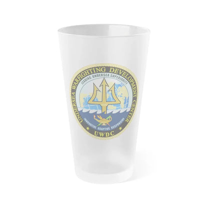 Undersea Warfighting Development Center (U.S. Navy) Frosted Pint Glass 16oz Default Title - Go Mug Yourself