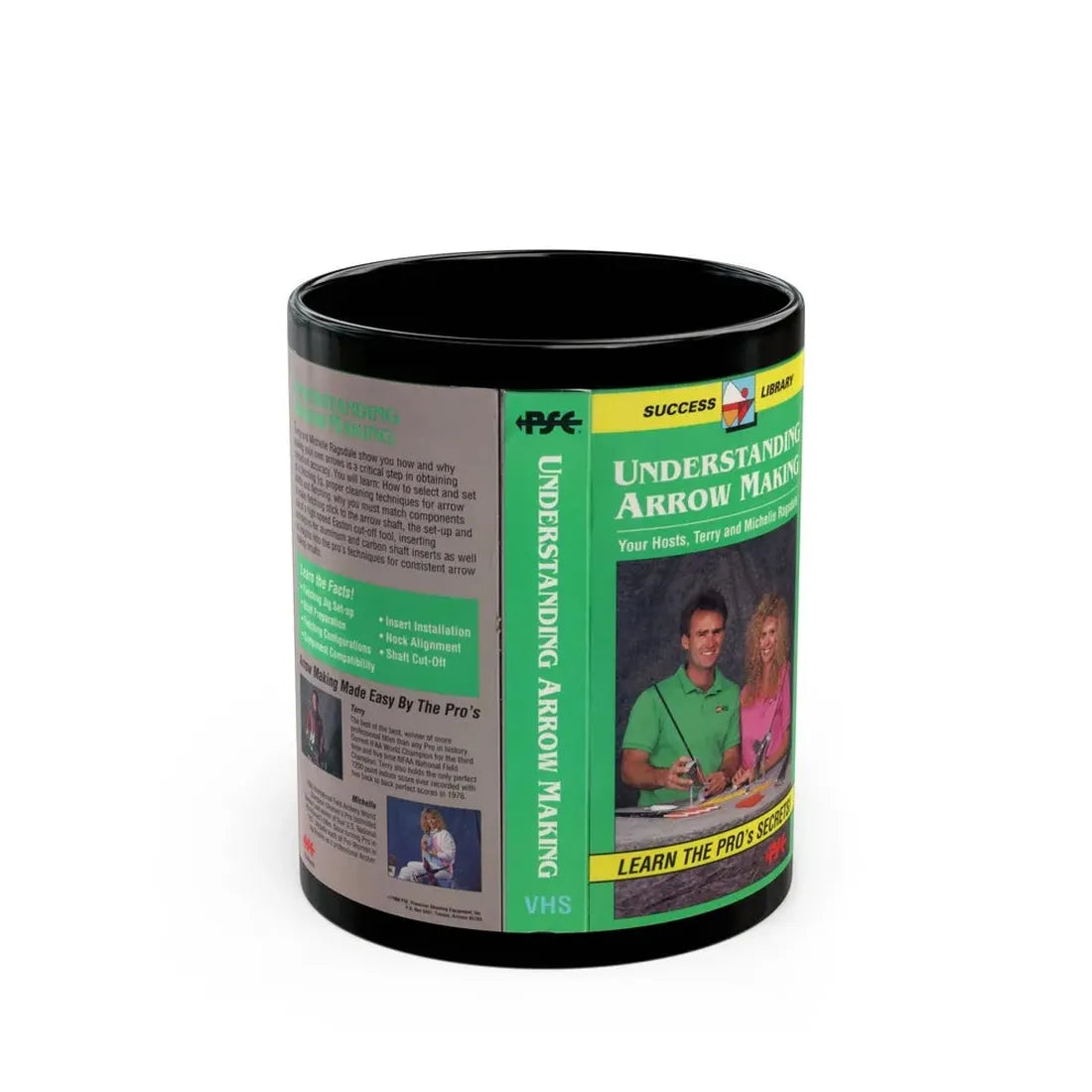 UNDERSTANDING ARROW MAKING YOUR HOSTS TERRY AND MICHELLE RAGSDALE (VHS COVER) - Black Coffee Mug 11oz - Go Mug Yourself