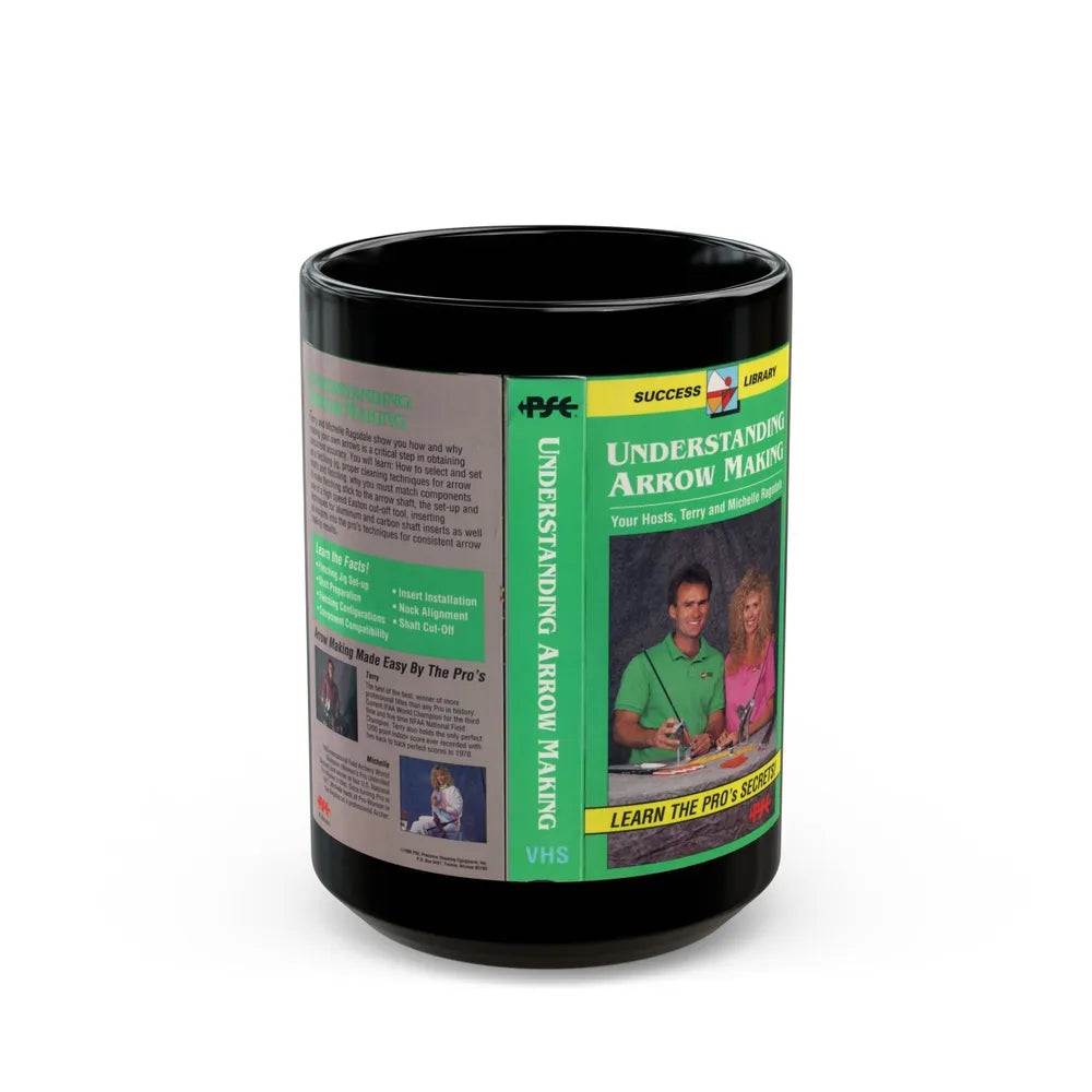 UNDERSTANDING ARROW MAKING YOUR HOSTS TERRY AND MICHELLE RAGSDALE (VHS COVER) - Black Coffee Mug-15oz-Go Mug Yourself