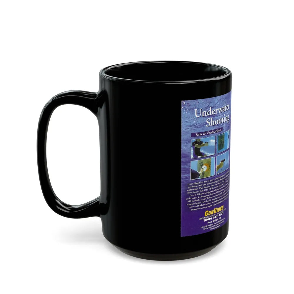 UNDERWATER SHOOTING (VHS COVER) - Black Coffee Mug-Go Mug Yourself