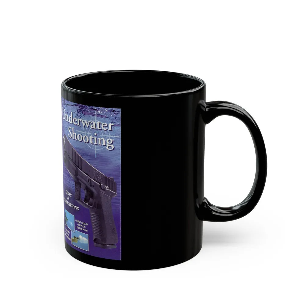 UNDERWATER SHOOTING (VHS COVER) - Black Coffee Mug-Go Mug Yourself