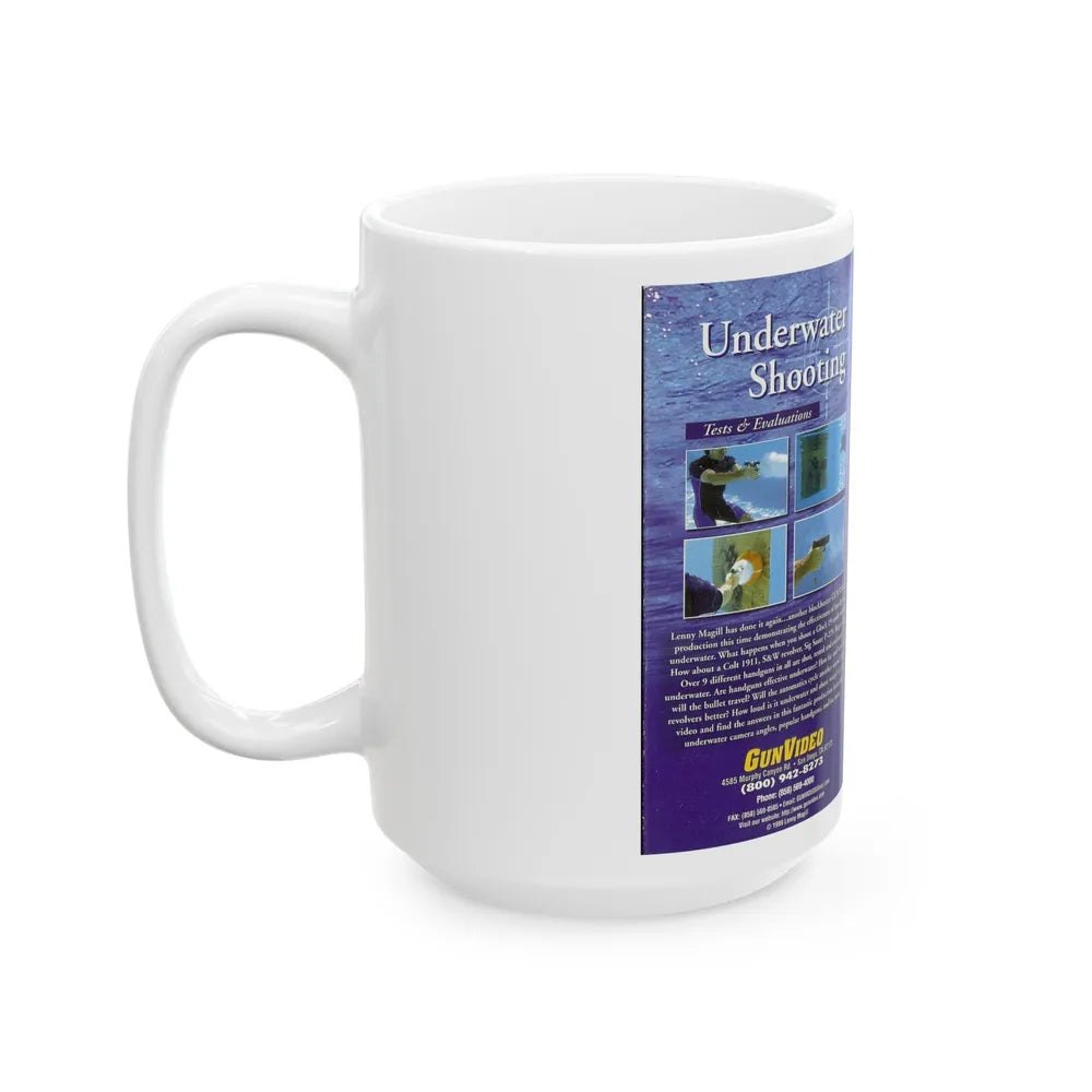 UNDERWATER SHOOTING (VHS COVER) - White Coffee Mug-Go Mug Yourself