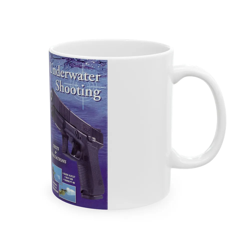 UNDERWATER SHOOTING (VHS COVER) - White Coffee Mug-Go Mug Yourself