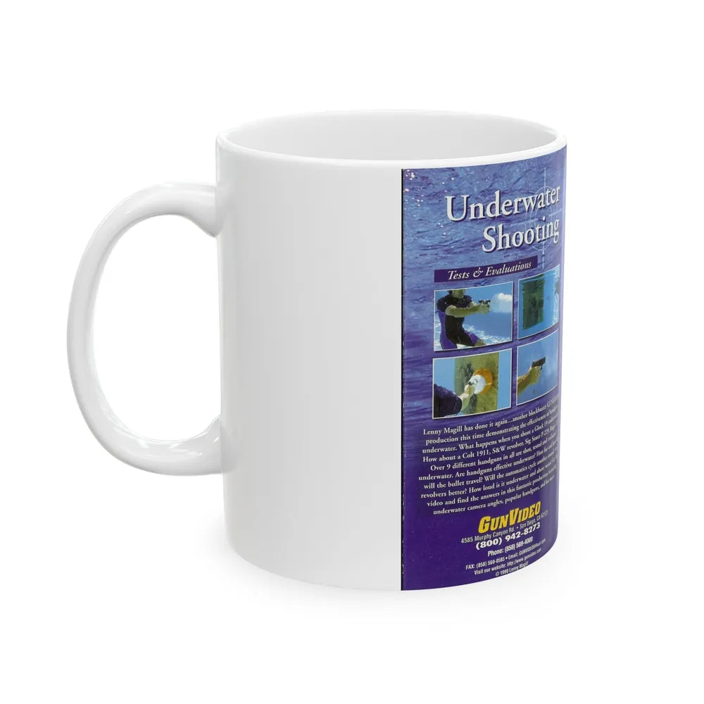 UNDERWATER SHOOTING (VHS COVER) - White Coffee Mug-Go Mug Yourself