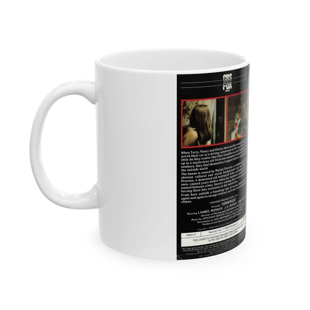 UNHINGED (VHS COVER) - White Coffee Mug-Go Mug Yourself