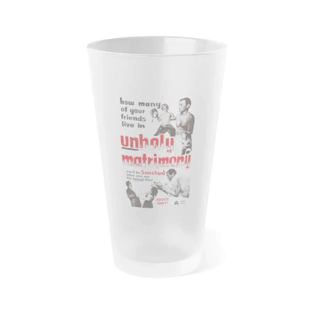 UNHOLY MATRIMONY 1988 Movie Poster - Frosted Pint Glass 16oz-Go Mug Yourself