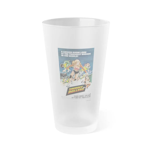 UNHOLY ROLLERS 1972 Movie Poster - Frosted Pint Glass 16oz-16oz-Frosted-Go Mug Yourself