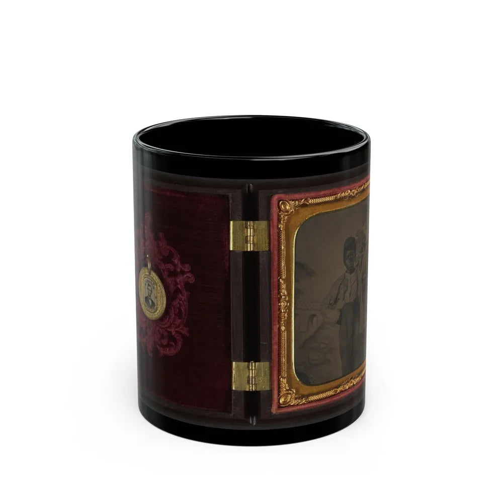 Unidentified African American Boy (U.S. Civil War) Black Coffee Mug-11oz-Go Mug Yourself