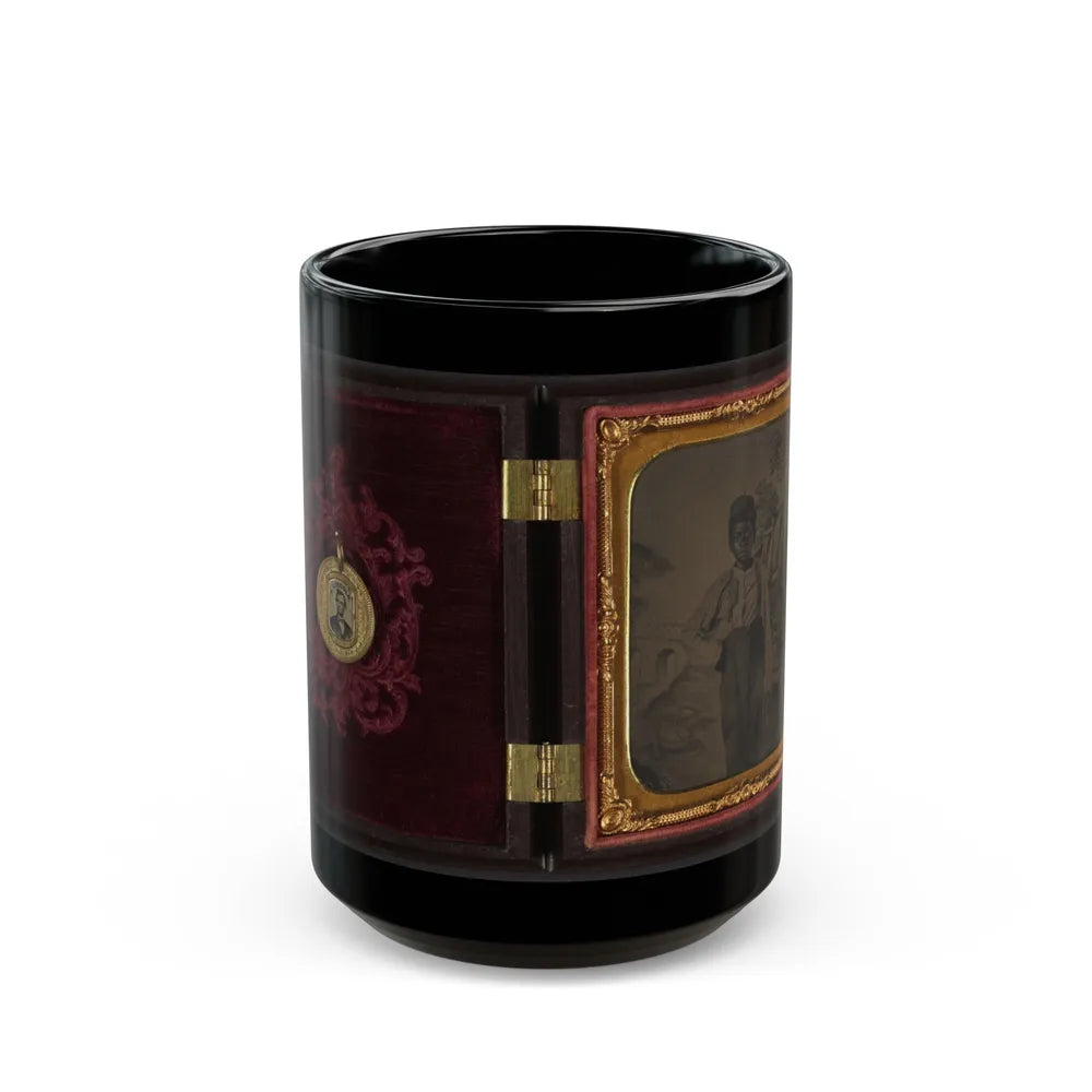 Unidentified African American Boy (U.S. Civil War) Black Coffee Mug-15oz-Go Mug Yourself