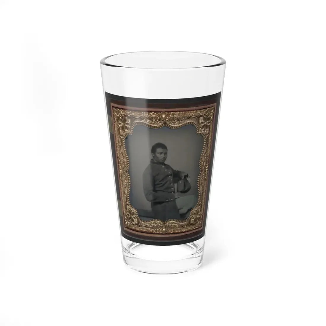 Unidentified African American Soldier In Union Uniform(2) (U.S. Civil War) Pint Glass 16oz 16oz - Go Mug Yourself