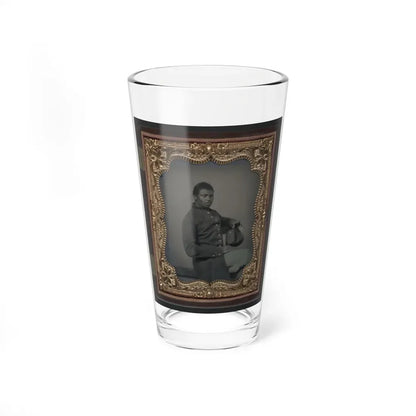 Unidentified African American Soldier In Union Uniform(2) (U.S. Civil War) Pint Glass 16oz 16oz - Go Mug Yourself